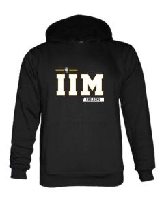 IIM Shillong Crest Hoodie Black